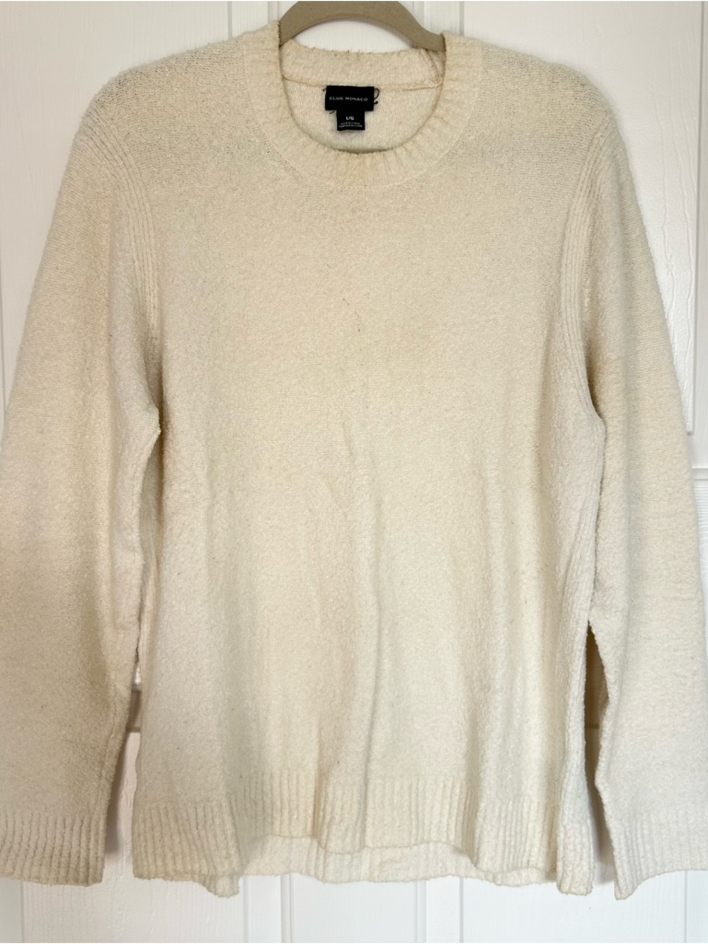 Club Monaco Off-White Men's Crewneck Sweater